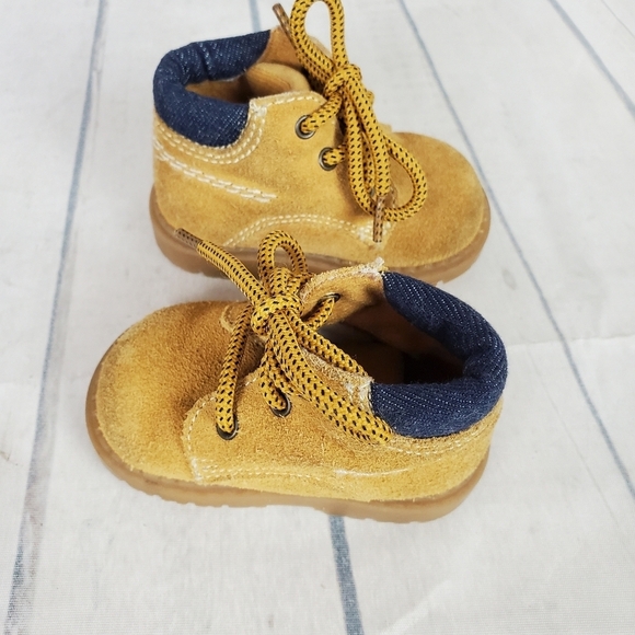 2/$25 Smartfit Toddler Suede Work Boots Tan Size 2 Unisex - Picture 10 of 13